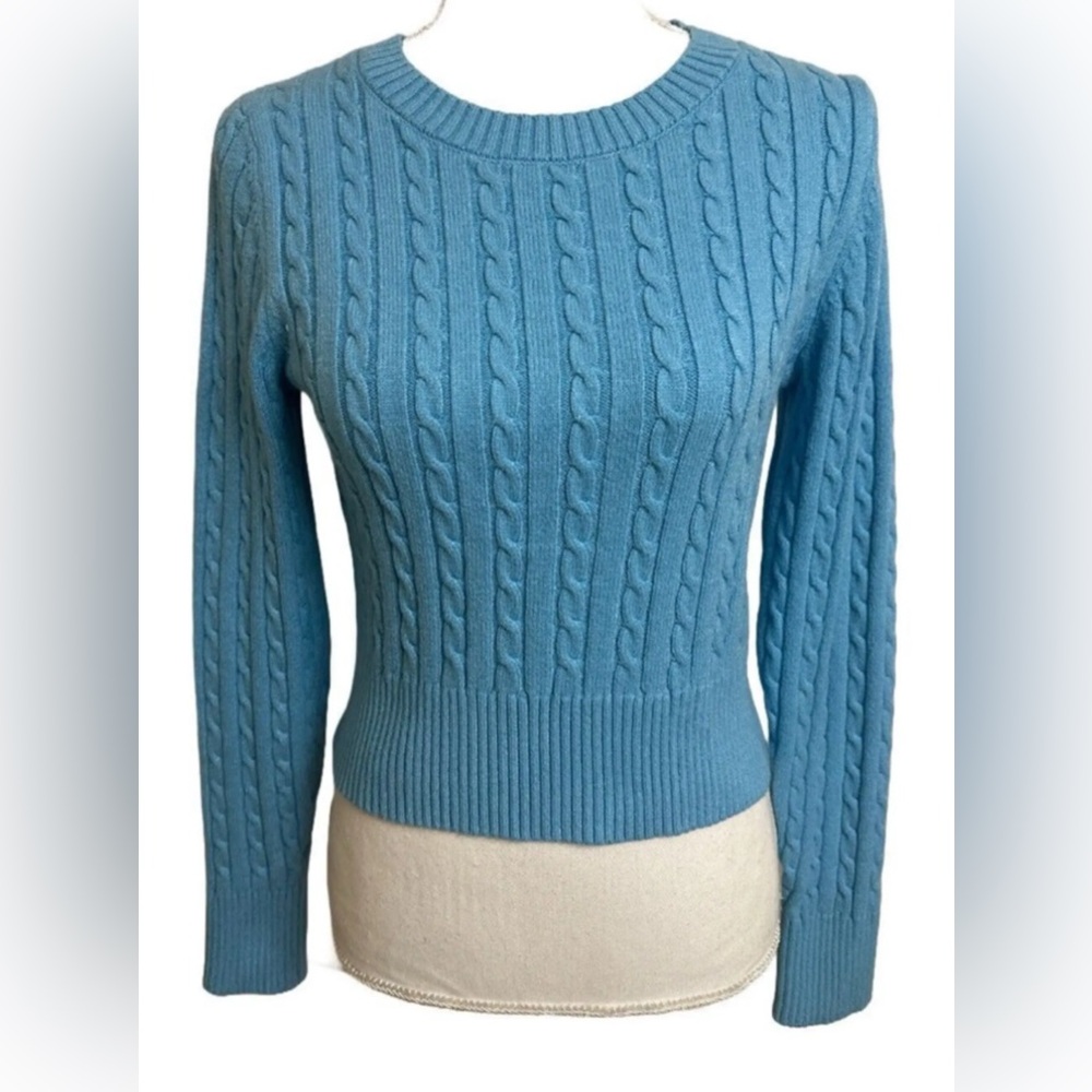 Jessica Simpson Light Blue Cable Knit Sweater